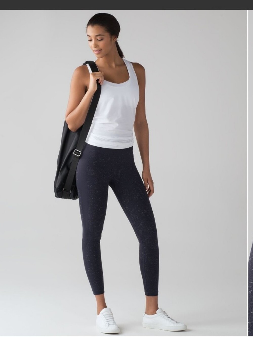 Lululemon Free To Flow 7/8 Tight Midnight Navy / White - 4/6 ( W 12.5") W5AJGS